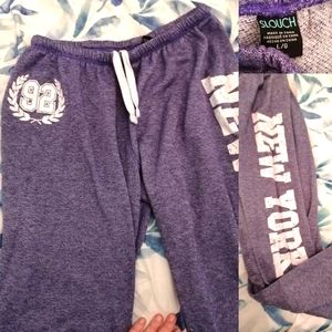 Purple sweat pants